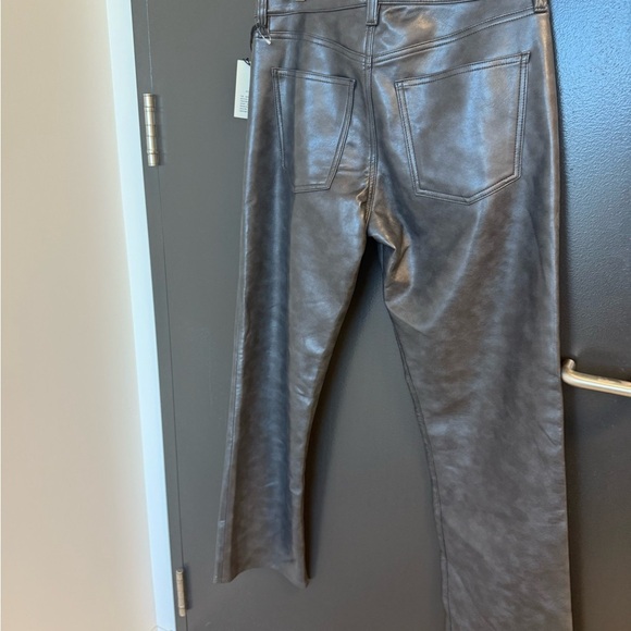 Agolde NWT 30 recycled leather dark gray Boot Cut Pants - Picture 16 of 17